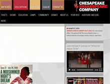 Tablet Screenshot of chesapeakeshakespeare.com
